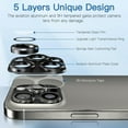 thumbnail image 6 of [2 Pack] Camera Lens Protector for iPhone 14 Pro/14 Pro Max,9H Tempered Glass,Aviation Aluminum Plate Cover,Night Circle,No Bubble,HD Clarity,Case Friendly,Easy Installation-Black, 6 of 8