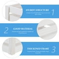 thumbnail image 3 of OULII Retro Storage Box Small Farmhouse Crate White 1Set, 3 of 5