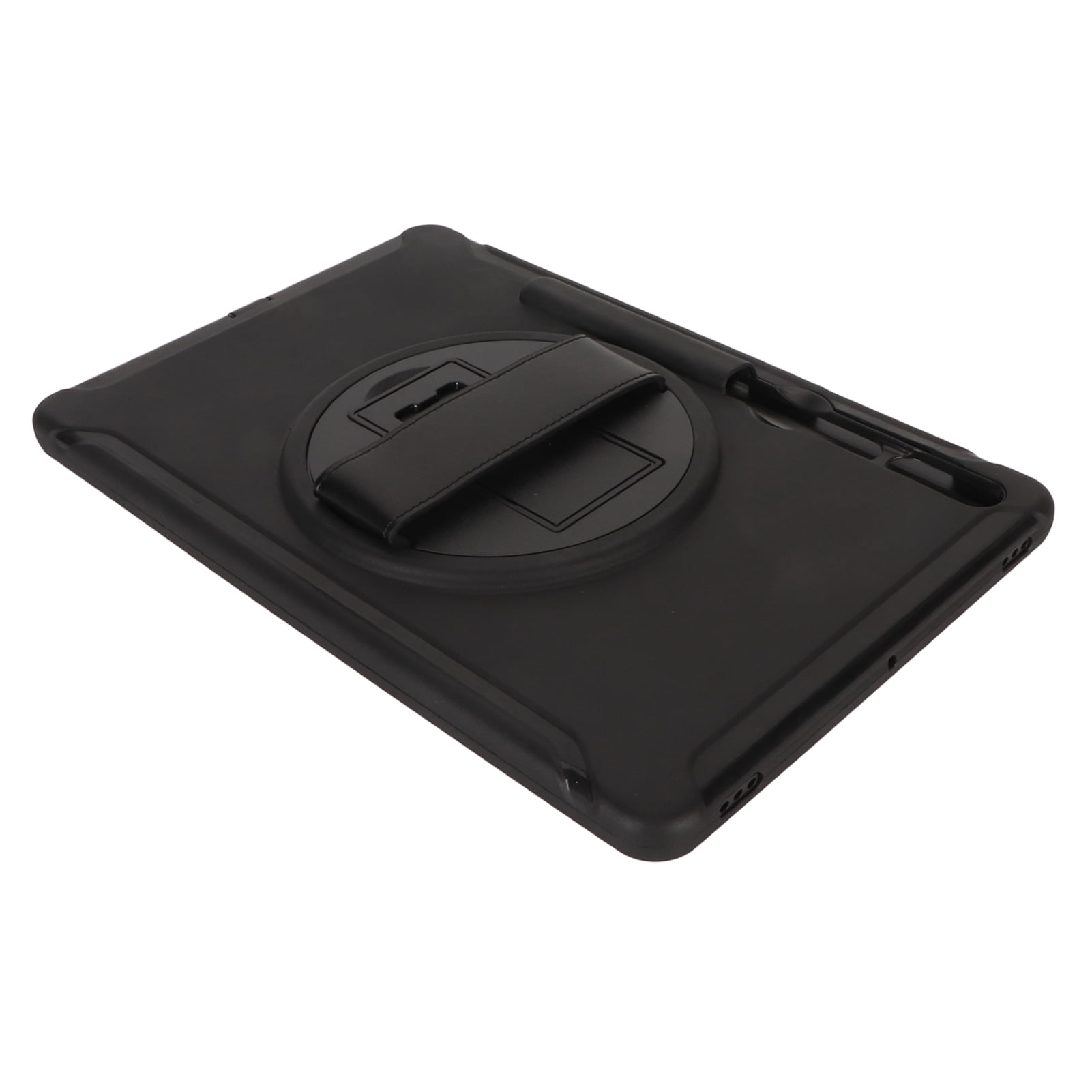 Tablet Protective Case, Multifunction Tablet Case Precise Cutouts Shockproof 3 Layer Drop Protection with Kickstand for  Tab S7FE for  Tab S7+ Black