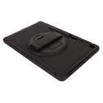 Étui de protection pour tablette, boîtier à comprimés multifonctions Coupes précises 3 Protection des calques avec Kickstand pour Tab S7FE pour l'onglet S7+ noir