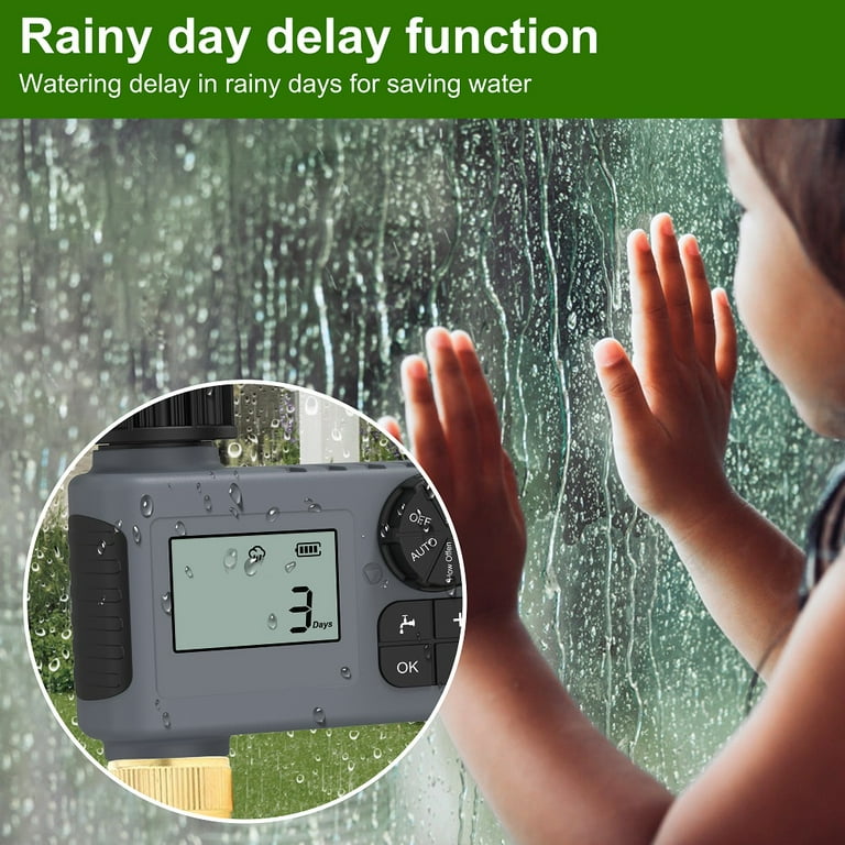 COWIN Sprinkler Timer, Digital Irrigation Controller with Rain Delay photo 7