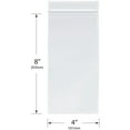 thumbnail image 2 of Plymor 4" x 8" (Pack of 200), 4 Mil Heavy Duty Zipper Reclosable Plastic Bags, 2 of 3