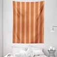 thumbnail image 1 of Burnt Orange Tapestry, Retro Themed Illustration of Earth Tones Stripes Geometric Simple Design, Wall Hanging for Bedroom Living Room Dorm Decor, 60W X 80L Inches, Burnt Orange Tan, by Ambesonne, 1 of 2