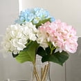 thumbnail image 3 of 5Heads Artificial Fake Flowers,Plants Silk Hydrangea,Arrangements Wedding Bouquets,Decorations Plastic Floral,Home Kitchen Garden Party Festival Bar DIY-White, 3 of 8