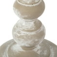 thumbnail image 3 of Vickerman 13" White Candlestick Polyresin. This candle stick is made of durable polyresin material. It features a modern shape with brushed accents. The candlestick measures 13" H x 5.75" W. It best s, 3 of 4