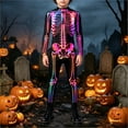 thumbnail image 2 of JAJAHO Kids 3D Skeleton Jumpsuit Boys Girls Halloween Jumpsuit Zipper Front Dress Up Onesies 7-14Y, 2 of 5