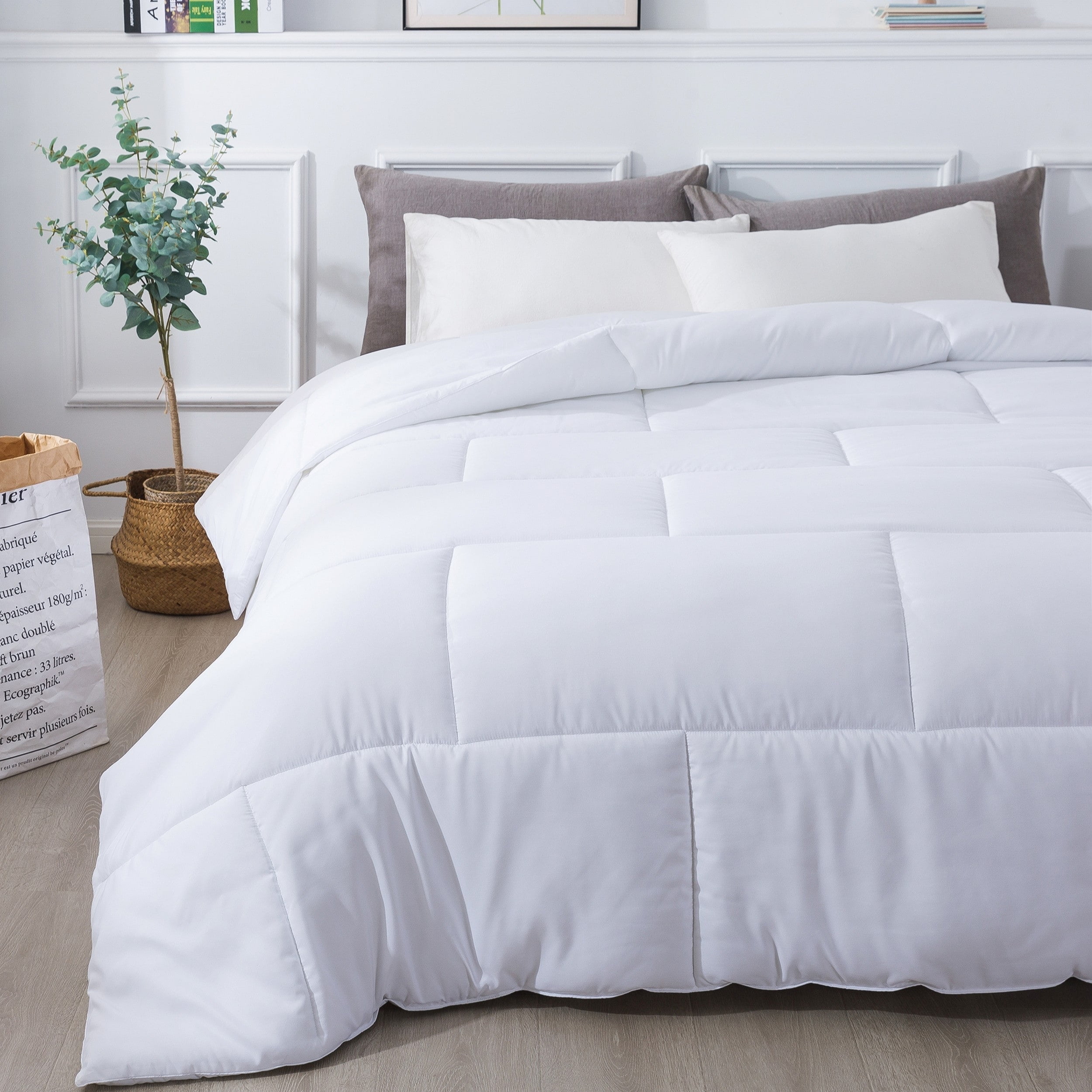 Down Alternative Comforter - Subway Tile&nbsp;- White - Full/Queen