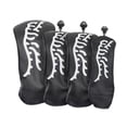 thumbnail image 1 of harper 4 Pieces Wood Golf Head Covers Set, Golf Wood Club Headcovers, Waterproof Putter Black, 1 of 10