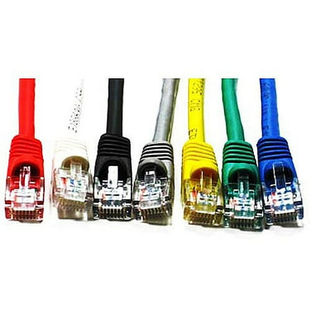 Link Depot 50 Ethernet Enhanced CAT6 Networking Cable, Assorted Colors