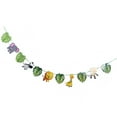 thumbnail image 2 of Banner de fiesta Hoja de palma Banderín verde de dibujos animados Animales lindos Bunting Garland para la decoración del partido Adornos, 2 of 5