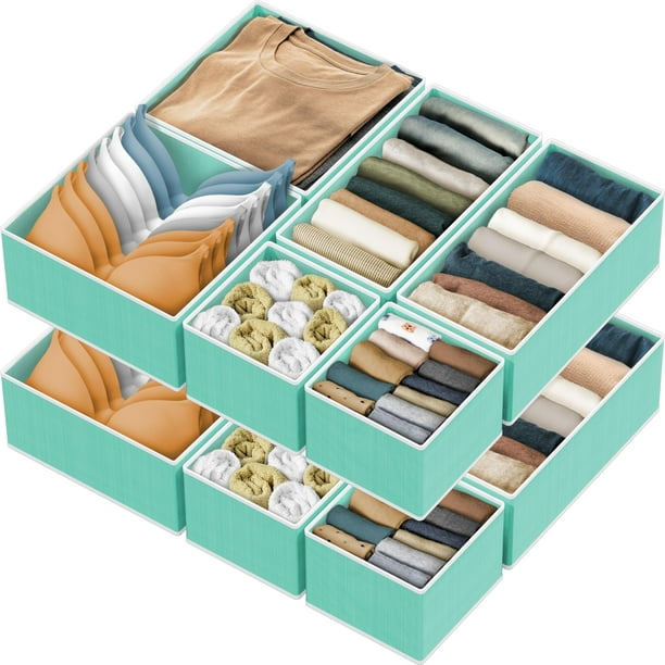 Organizador de cajones, sencillo, plegable, juego de 12 unidades