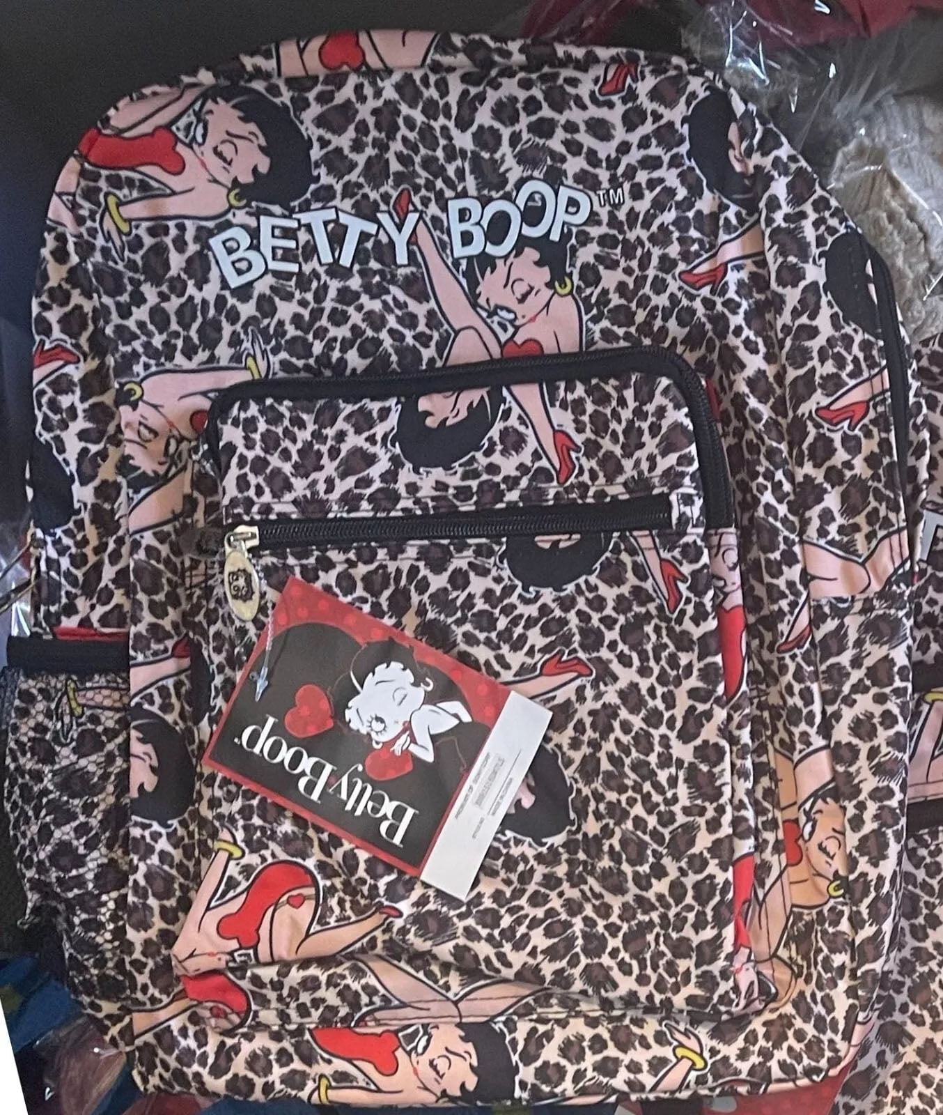 Betty Boop Backpack Collection, Leopard Daypack School Bag 