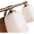 thumbnail image 3 of Woodbridge Lighting Blaire 3-Light Steel and Glass Bath Light in Brushed Brass, 3 of 4