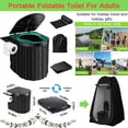 thumbnail image 2 of Portable Folding Camping Toilet, 15" High Travel Potty with Lid & Tissue Holder, Leak-Proof, Easy Clean for RV Car Tent Beach Hiking, 2 of 12