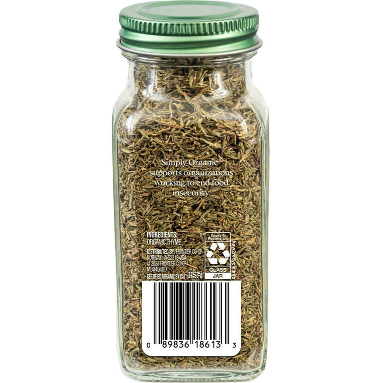 Thyme  Frontier Co-op Thyme Leaf, Whole, Organic 0.63 oz