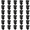Black, variant on 25 Pcs 0.98"×1.38" Cubicle Clips with Push Pin | Black Fabric Partition Wall Hanging Clips for Office Bulletin Board, Photos, Notes & Data Cables