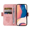 thumbnail image 2 of Nalacover Wallet Case with Wrist Hand Strap for iPhone 15 Pro Max Purse Case, Premium PU Leather Shockproof Flip Kickstand Cover with Card Slots Holder Case for iPhone 15 Pro Max, Pink, 2 of 7