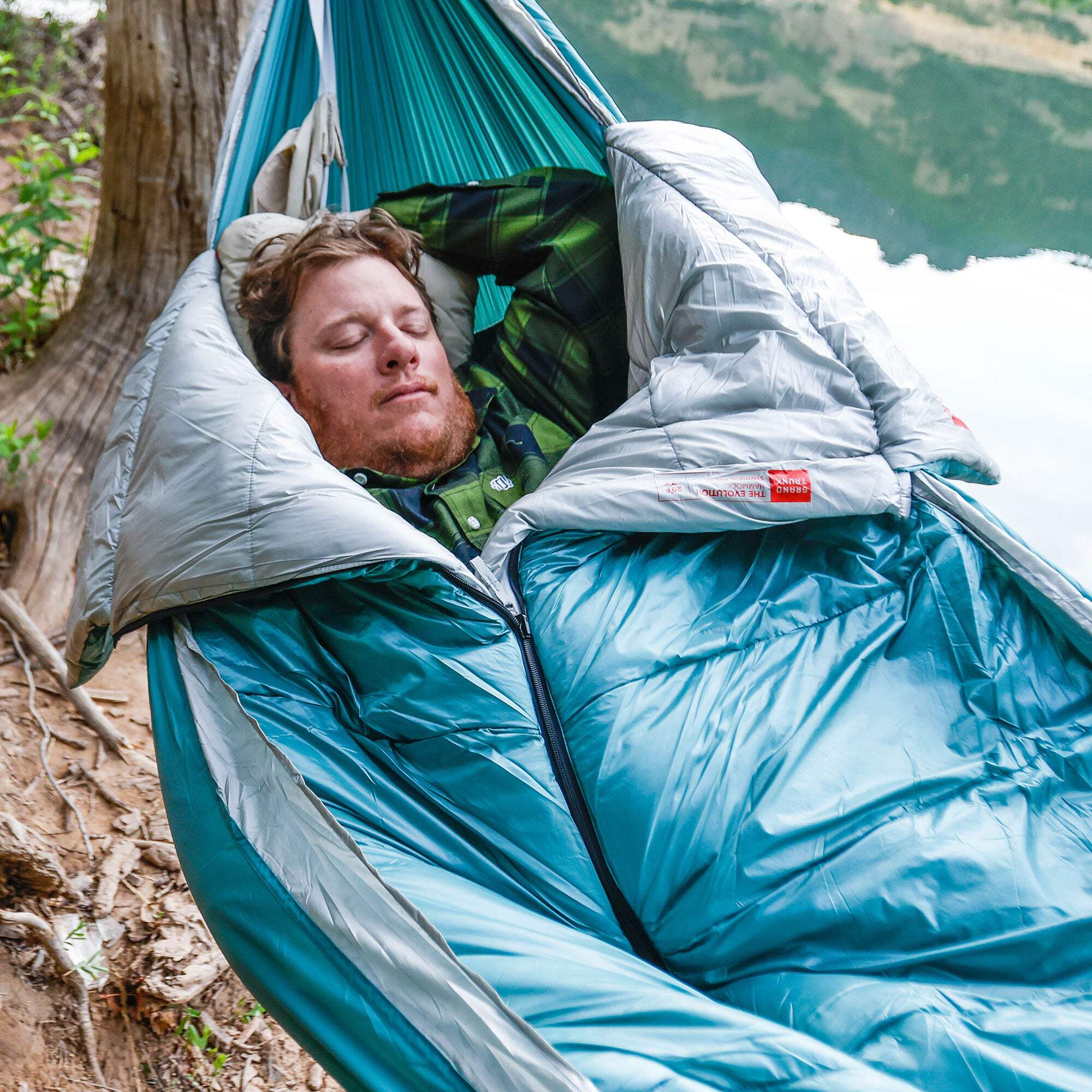 Grand Trunk Evolution 20 Synthetic Hammock – Integrated Sleeping Bag Hammock with Synthetic Insulation, 20°F Rated, Weather-Resistant Nylon for Cold-Weather Camping