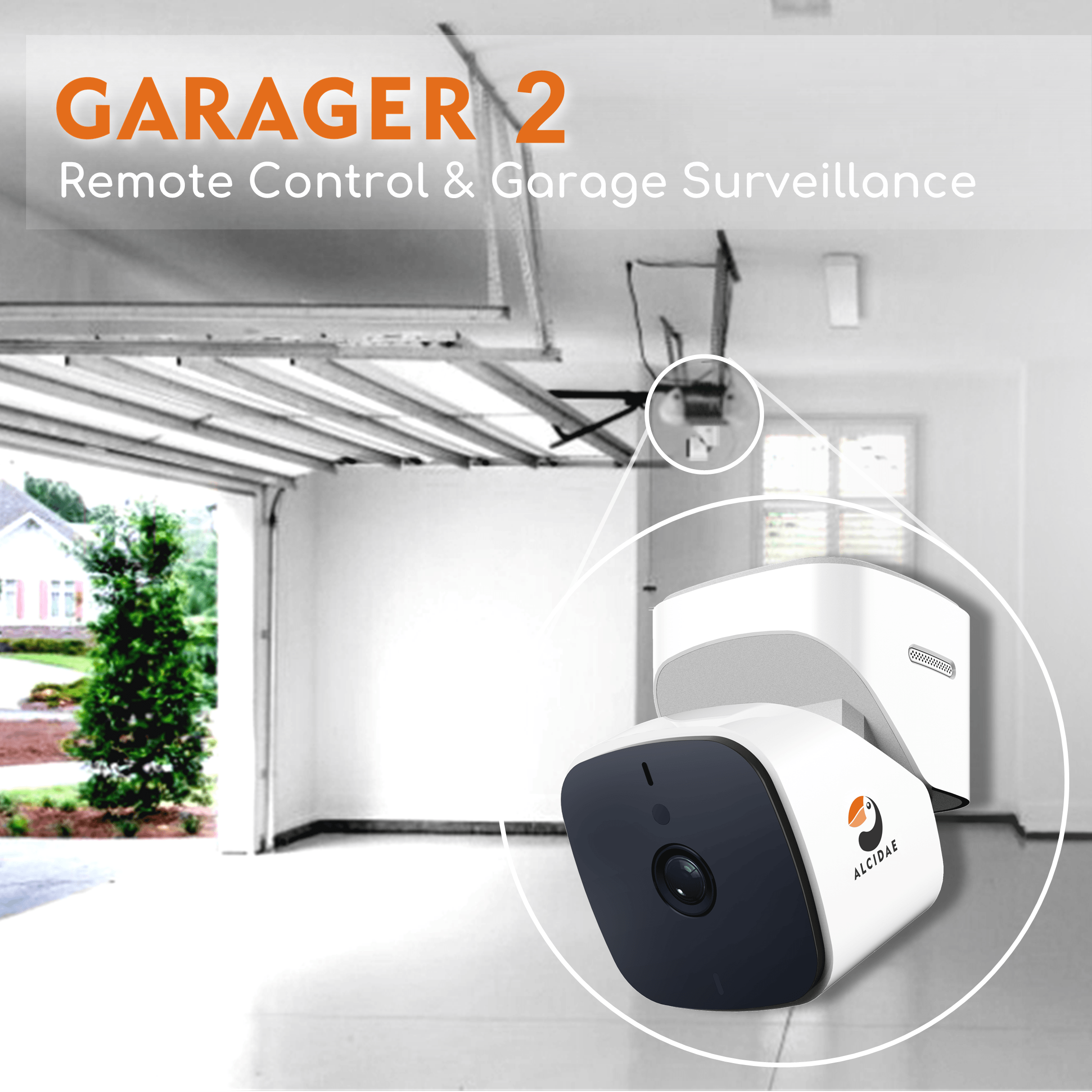 Alcidae Garager®2 All-in-One, Universal Smart Garage Door Controller and FHD Surveillance Camera - image 3 of 8