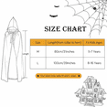 thumbnail image 2 of Kids Purple Velvet Hooded Cape Cloak Halloween Costume Dress Up Robe for Boys and Girls Ages 5-7 M, 2 of 6
