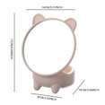 thumbnail image 3 of Makeup Desk with Led Lights Side Table with Handle - Cat Ear Cartoon Storage Makeup Mirror White, Make up Mirror, Back to School, Wedding, Christmas,Season, Anniversary, Thanksgiving, Halloween, 3 of 4