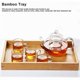 thumbnail image 3 of Bamboo Serving Tray, Rectangular Display Wood Afternoon Tea Tray With Handles For Kitchen Party Dinner Snack, 3 of 5