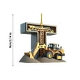 thumbnail image 4 of Taotanxi 26 Letters Christmas Ornaments Christmas ConstructionTruck Ornaments Decoration Vintage Excavator Tree Decoration Construction Truck Hanging Crafts for Farmhouse Home Xmas Party Decor, 4 of 5