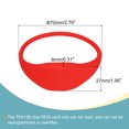 thumbnail image 2 of ID Tarjeta Llave Pulsera RFID Proximidad 125KHz TK4100 Lectura Solo Sin Contacto Token Etiqueta Pulsera para Puerta Entrada Acceso Control Rojo Paquete de 3, 2 of 6