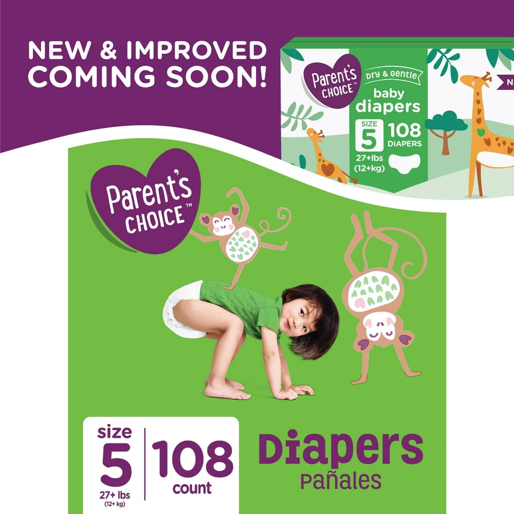 Parent's Choice Diapers, Size 5, 108 Diapers