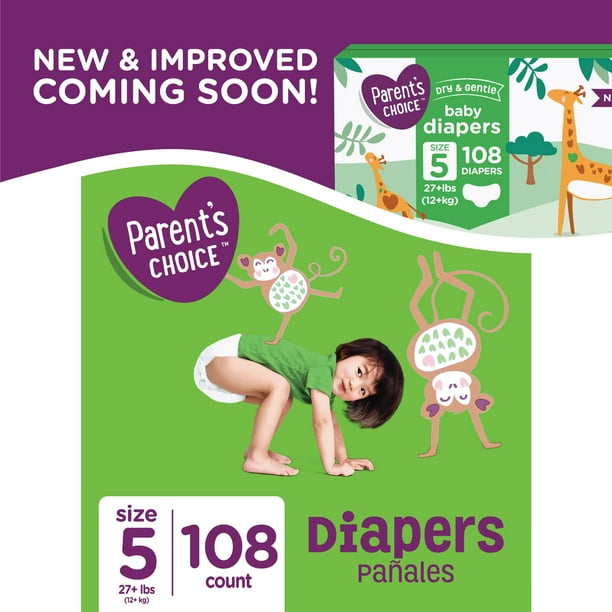 Parent's Choice Diapers, Size 5, 108 Diapers