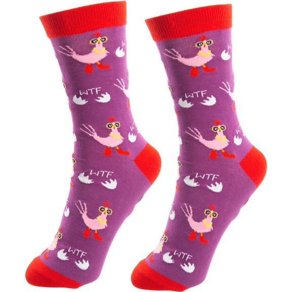Pavilion Gift Company - Cluck Off - M/L Unisex Cotton Blend Sock