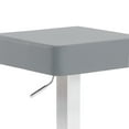 thumbnail image 5 of ARMEN LIVING Kaylee Swivel Bar Stool Grey Faux Leather Brushed Stainless Steel, 5 of 7