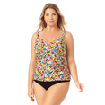 thumbnail image 1 of Anne Cole Plus - Twist Front Underwire Tankini Swim Top, 1 of 3