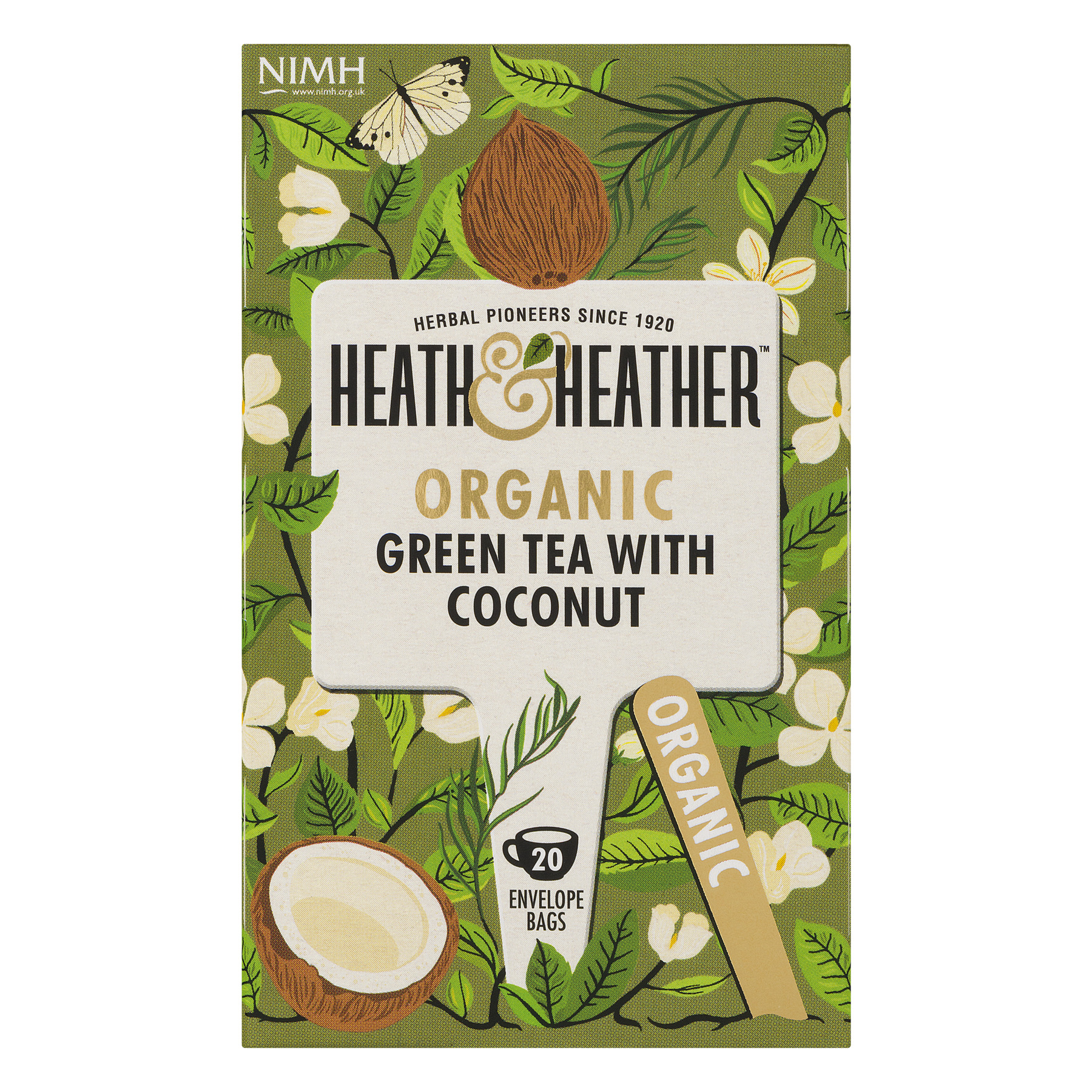 Organic Green Tea with Coconut, 20.0 CT