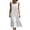 *White, variant on ClodeEU Women's Linen Blend Round Neck Sleeveless Tiered Midi Dress,Casual Flowy A Line Dress Black,Women's Plus L