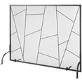 thumbnail image 1 of KFFKFF Single Panel Fireplace Screen, Robust Iron Mesh, 35.6"(L) x28.4"(H) Spark Protection, Easy Set-up, Independent Fire Barrier Grid for Contemporary Living Room Home Decoration, 1 of 9
