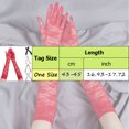 thumbnail image 3 of PMVFHDE Women's Long Black Lace Gloves Elegant Sheer Stretchable Gloves for Wedding Party Evening Occasions Pink,One Size, 3 of 3
