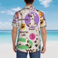 thumbnail image 6 of Bixox Men's Hawaiian Shirts Men's Dog Doing Yoga Print Short-Sleeve Shirt-3X-Large, 6 of 8
