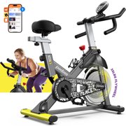 Indoor Exercise Bikes for Home Stationary Bicycle Magnetic 16 Levels Resistance Cycling Bike with Free APP Max Weight 360 Lbs