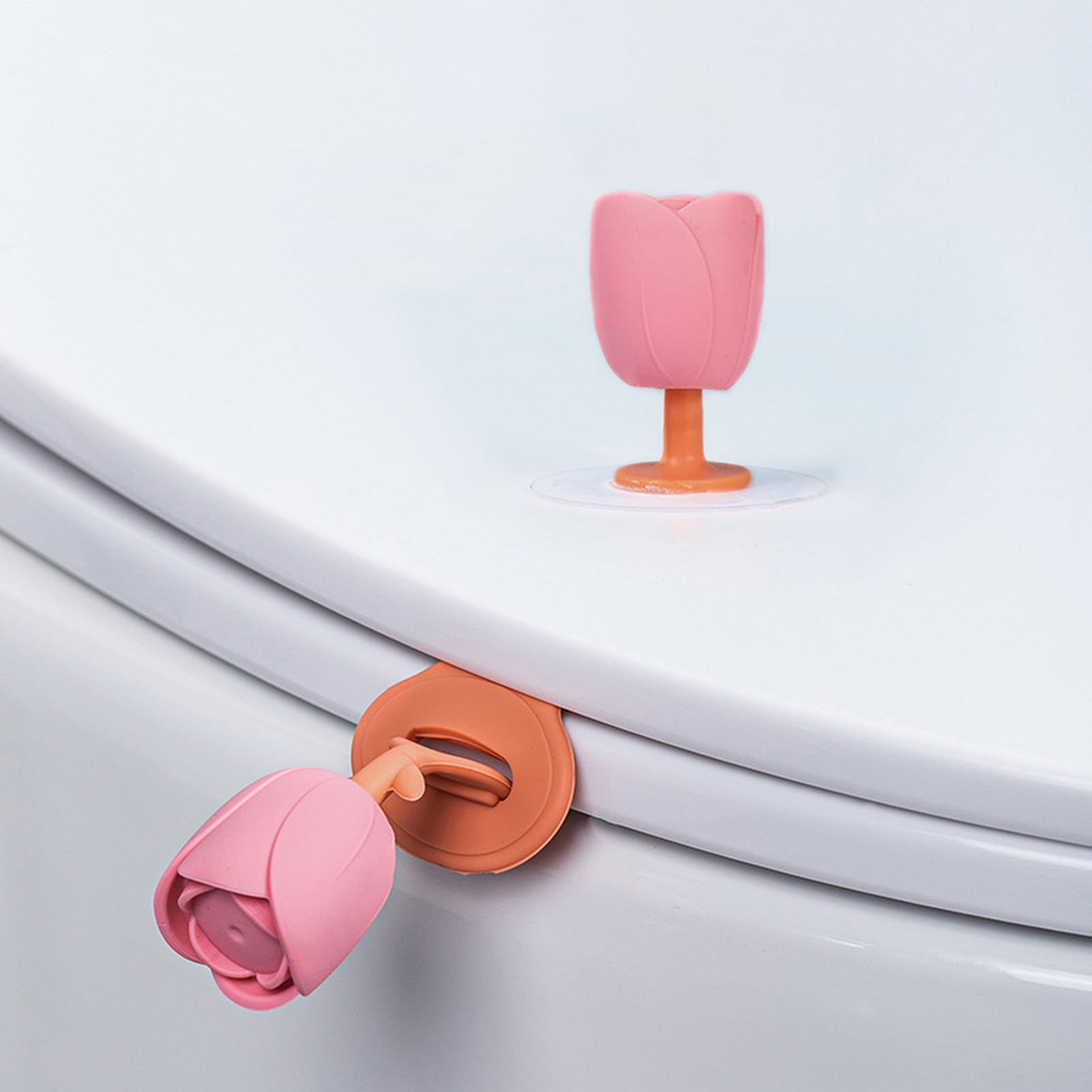 Toilet Seat Ring Handles 2Pcs Avoid Touching Toilet Lid Universal