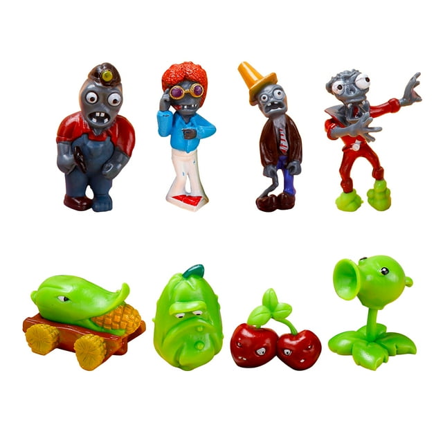 8 Pcs Portable Plants Zombies Modèle Jeu Dessin Animé Jouet Figurine de Collection Présentoir