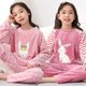 thumbnail image 2 of Ropa para niñas, conjunto de pijamas de lana de Navidad, franela para niños, ropa de dormir cálida de dibujos animados, ropa de casa para niños, invierno, otoño, primavera, adolescentes de 5 a 15 años, 2 of 4