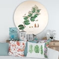 thumbnail image 2 of Designart 'Ancient Botanicals XIII' Farmhouse Circle Metal Wall Art 36x36 - Disc of 36, 2 of 5
