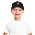 thumbnail image 6 of DALIX Tyrannosaurus Rex T-Rex Dinosaur Kids Hat Baseball Cap Girls Boys in Black, 6 of 7