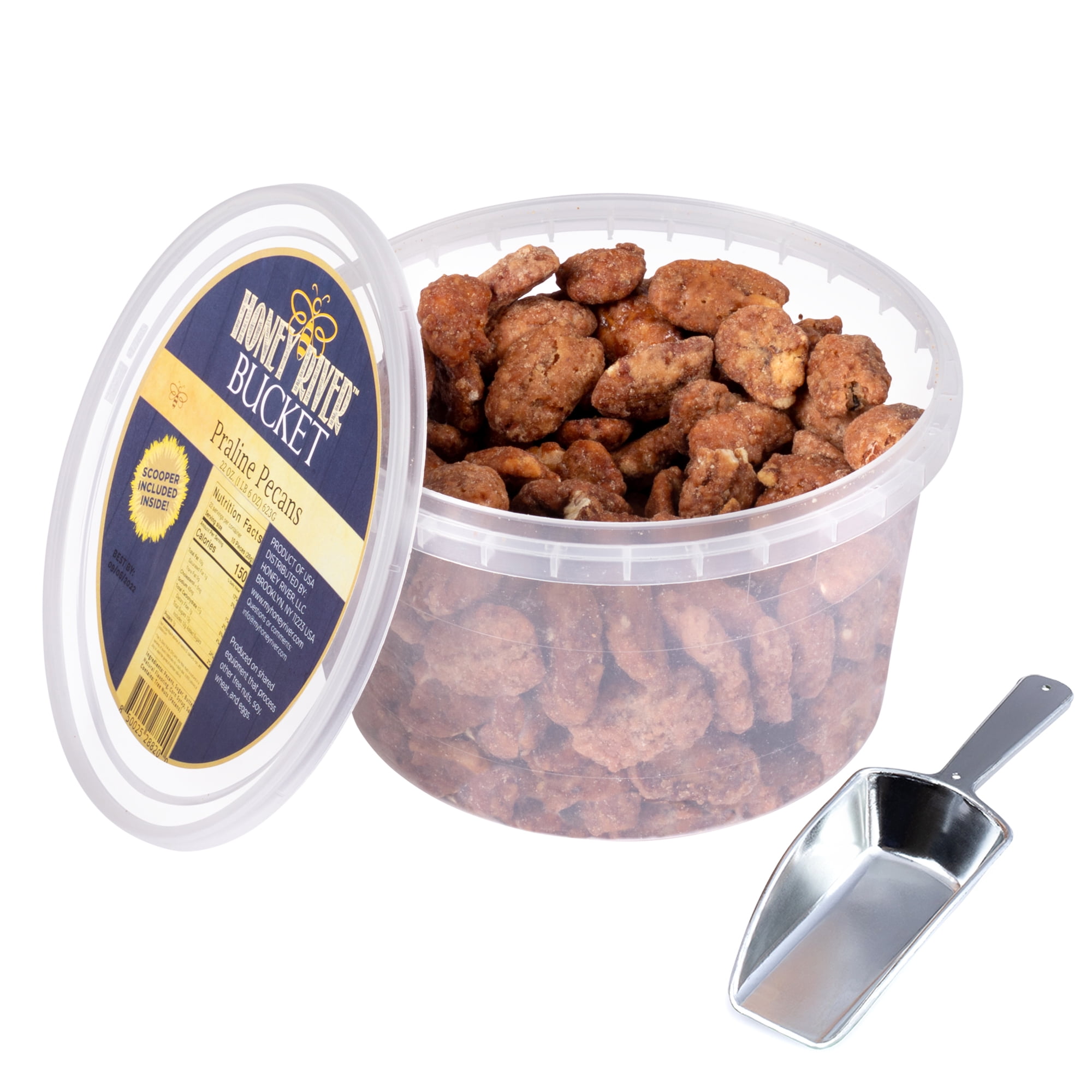 Honey River Praline Pecans with Nut Scooper, 22 oz. Bulk Pecans