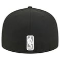 thumbnail image 4 of Men's New Era  Black Brooklyn Nets Tri-Hit 59Fifty Fitted Hat, 4 of 5