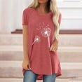 thumbnail image 3 of Tops for Women Casual Summer Short Sleeve Loose Solid Tunic Tees Blouses Dressy Casual Soft Comfy Basic T Shirts Tops, 3 of 4