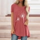 thumbnail image 3 of Tops Para Mujer Elegantes Blusas Casuales Camisas Estampado de Moda Manga Corta Camiseta Suelta Blusa Tipo Túnica Odeerbi  ODB156067, 3 of 4