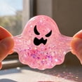 thumbnail image 2 of FufuCrick Ghost Squishy, Glow in the Dark Ghost Fidget Toys 3.35x2.56x2.76 Inch Halloween Stress Balls for Halloween Decor, Sensory Tools for Halloween Party Favors Pink, 2 of 9