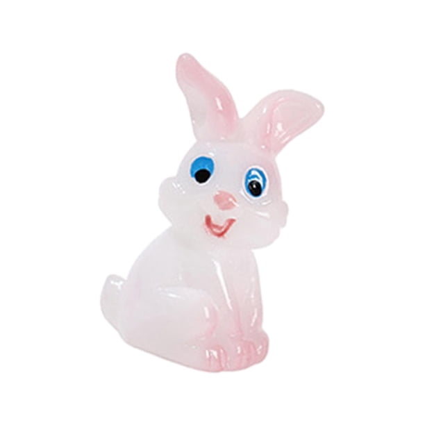 Figura de Pascua en miniatura, decoración de escritorio, accesorios para jardín de hadas. Conejo B